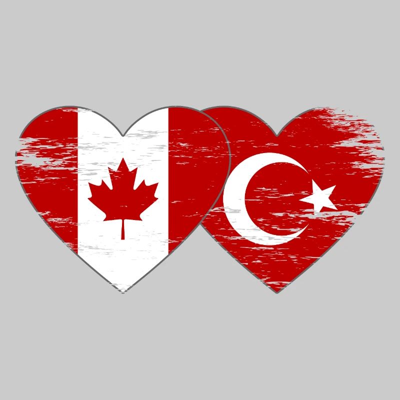 Canada Dinde Drapeau Coeur Utilisé