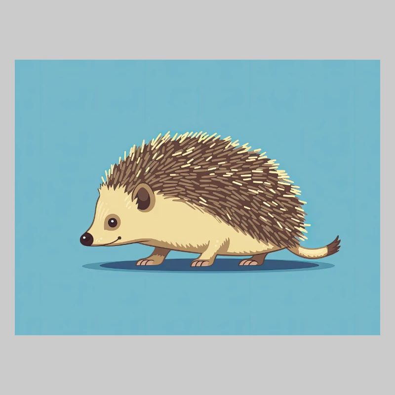 Simplistic Hedgehog: Minimalist Vector Illustratio