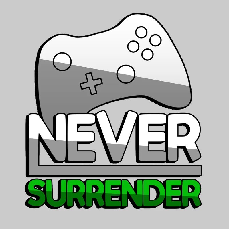 NEVER SURRENDER (Grün) + Controller - Gaming