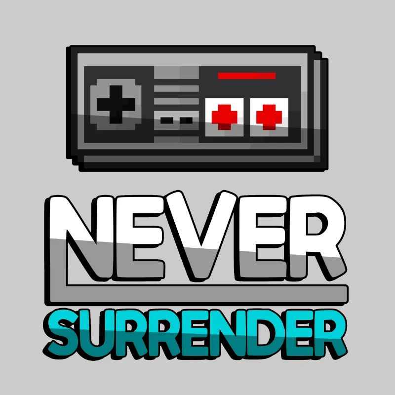 NEVER SURRENDER (Turquoise) + NES Controller - Gaming