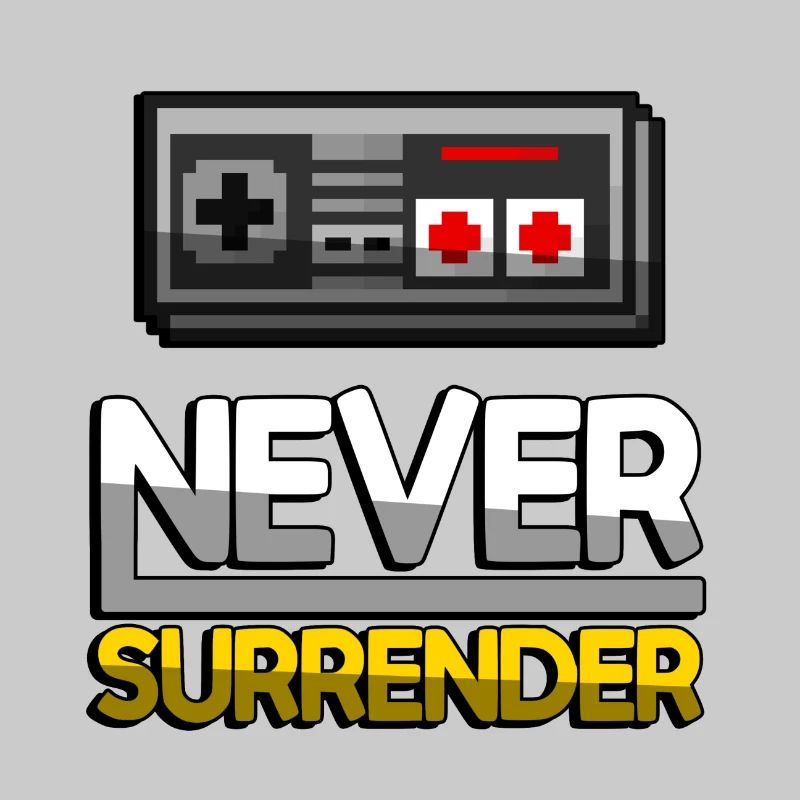 NEVER SURRENDER (Yellow) + NES Controller - Gaming
