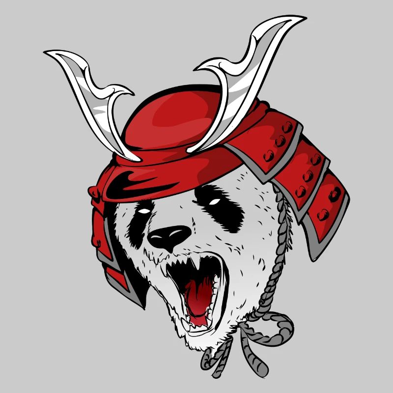 Kampf gegen Panda Samurai Helm