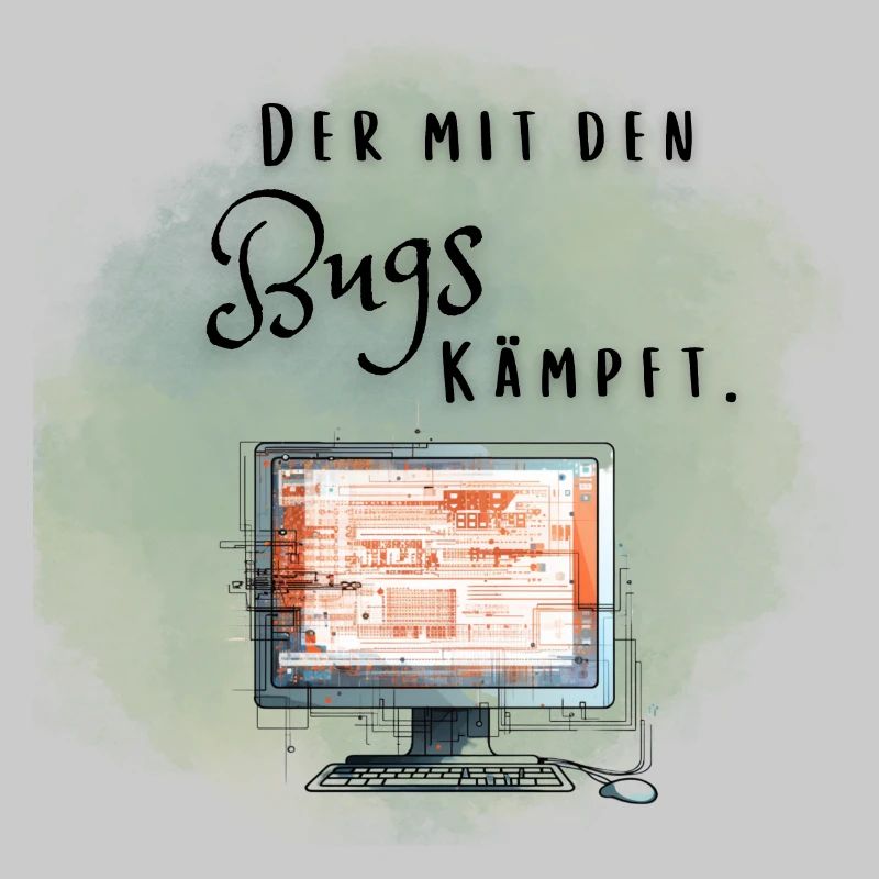 Programmierer Shirt "Der mit den Bugs kämpft"