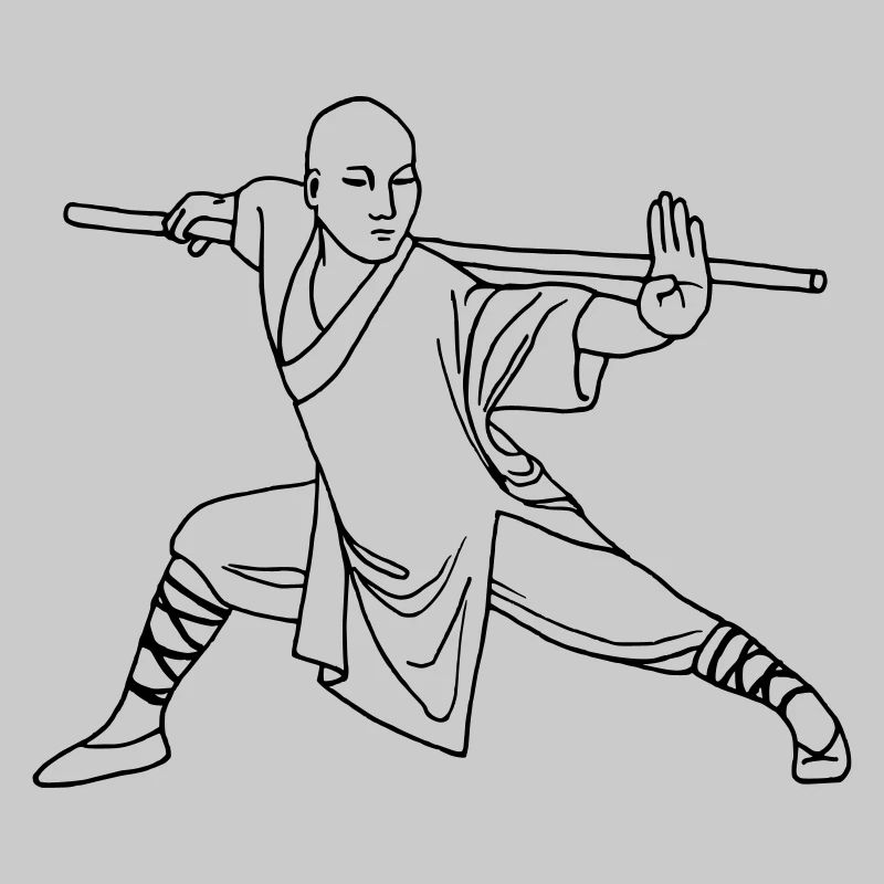 Kung Fu Shaolin Mönch