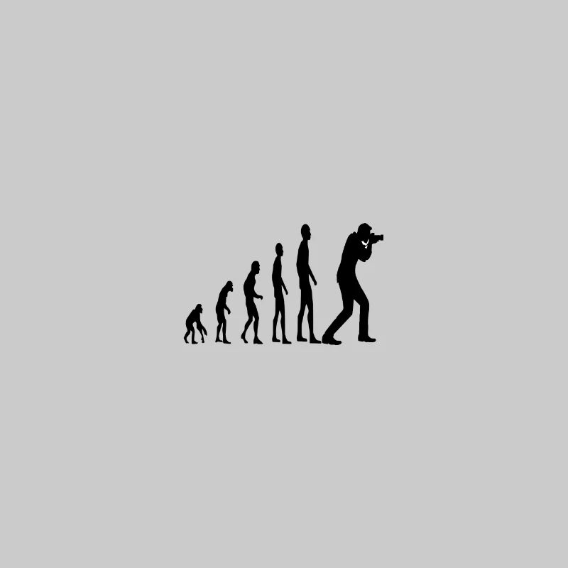Evolution monkey human photographer