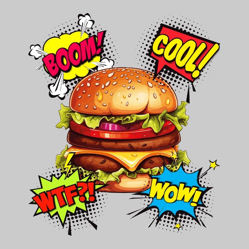 Burger, Pop Art, Hamburger, Cheeseburger, Restauration rapide