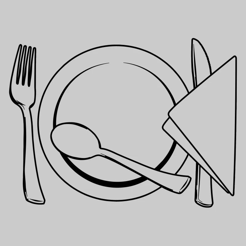 Besteckteller Serviette