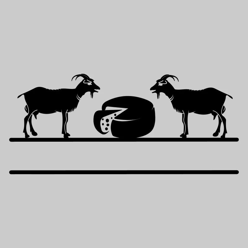 Monogramme de fromage de chèvre.