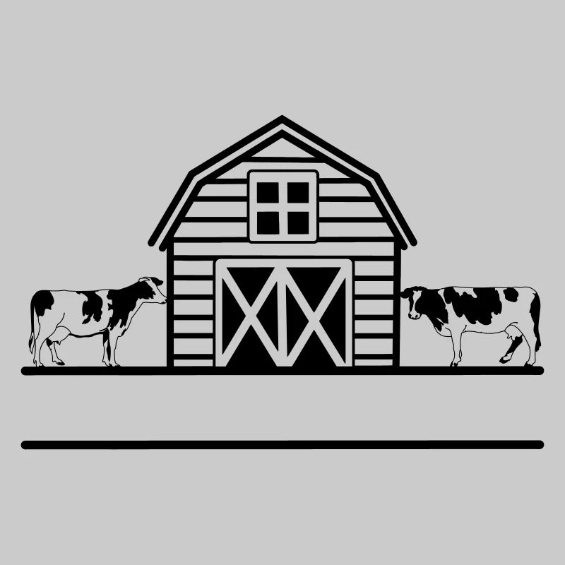 Monogramme de vaches de ferme
