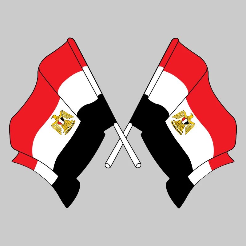 Deux drapeaux Egypte