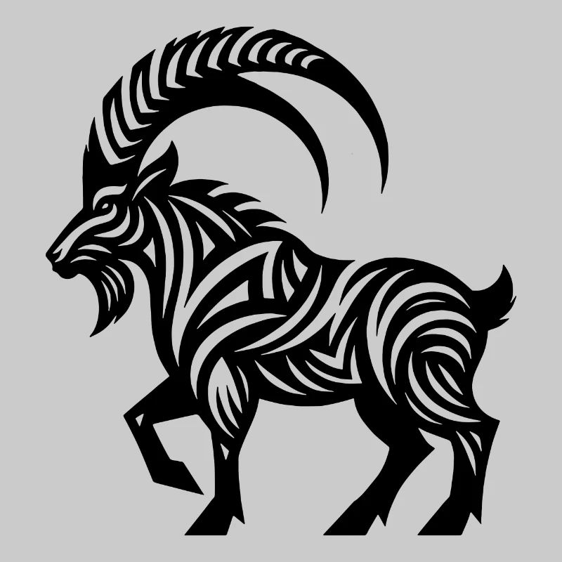 Steinbock Tattoo Style