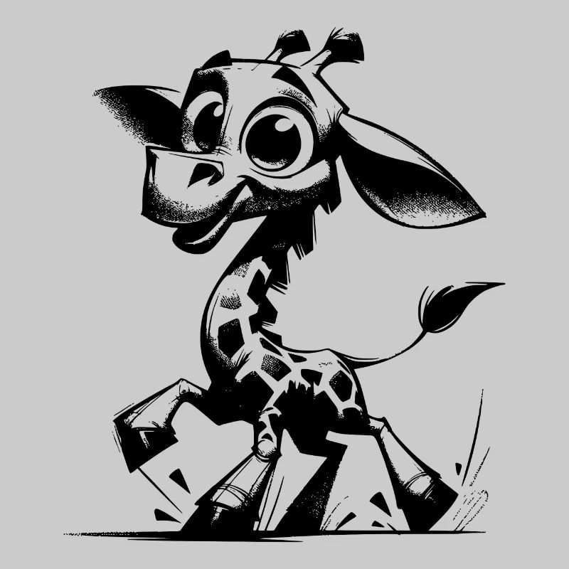 Dessin d’un petit bébé girafe mignon
