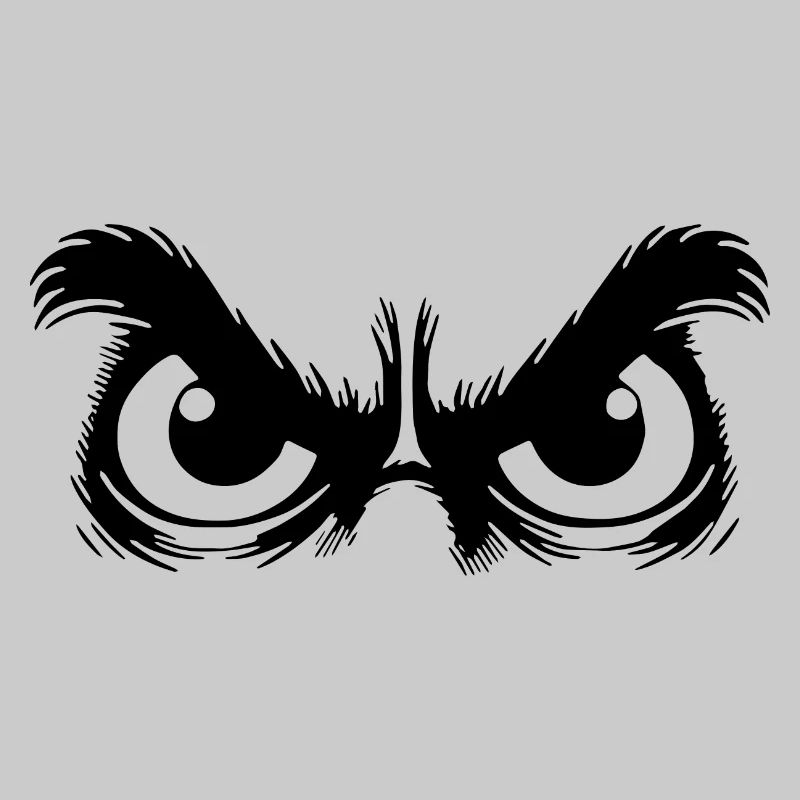 Eulen Augen mit sturem Blick