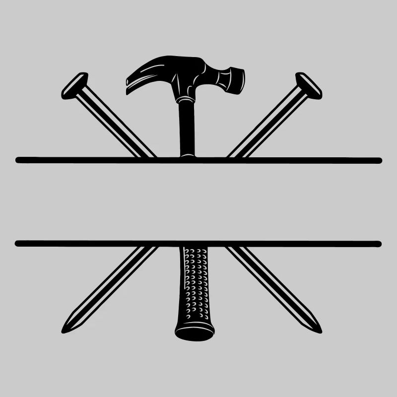 Carpenter logo nails and hammer
