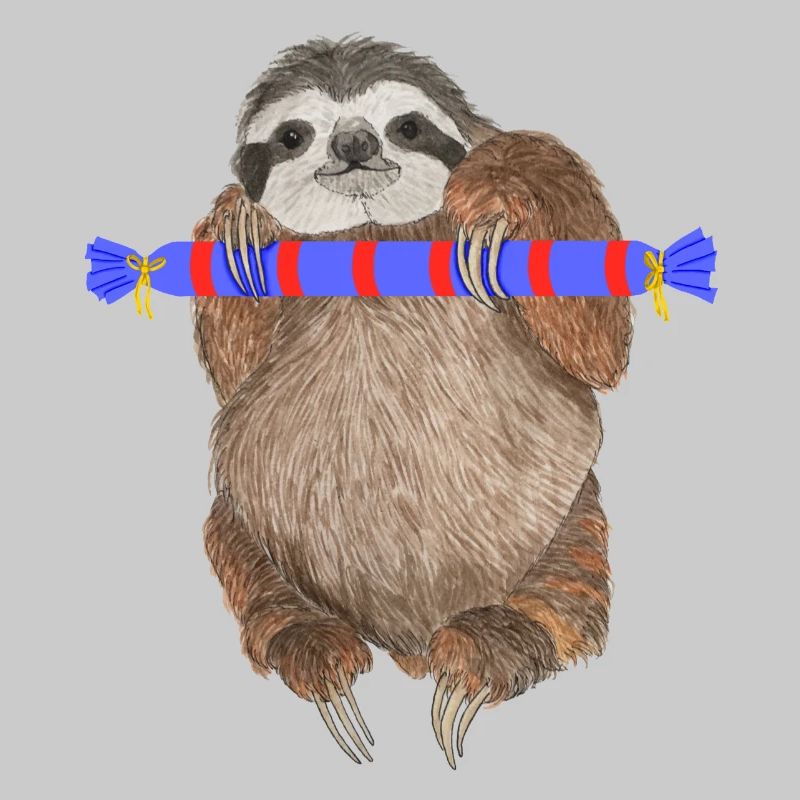 Faultier mit Geschenk