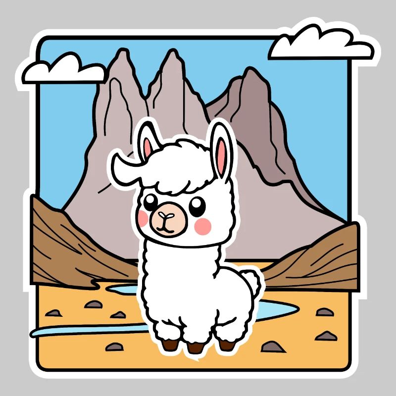 So ein niedliches Lama! Oder ist es ein Alpaka?