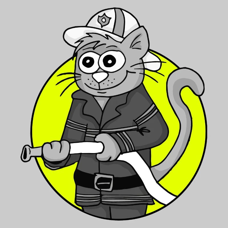 Chat rétro pompiers