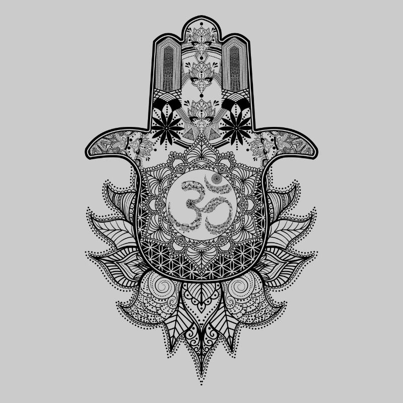 Conception de tatouage de bijoux à la main de Hamsa Fatima