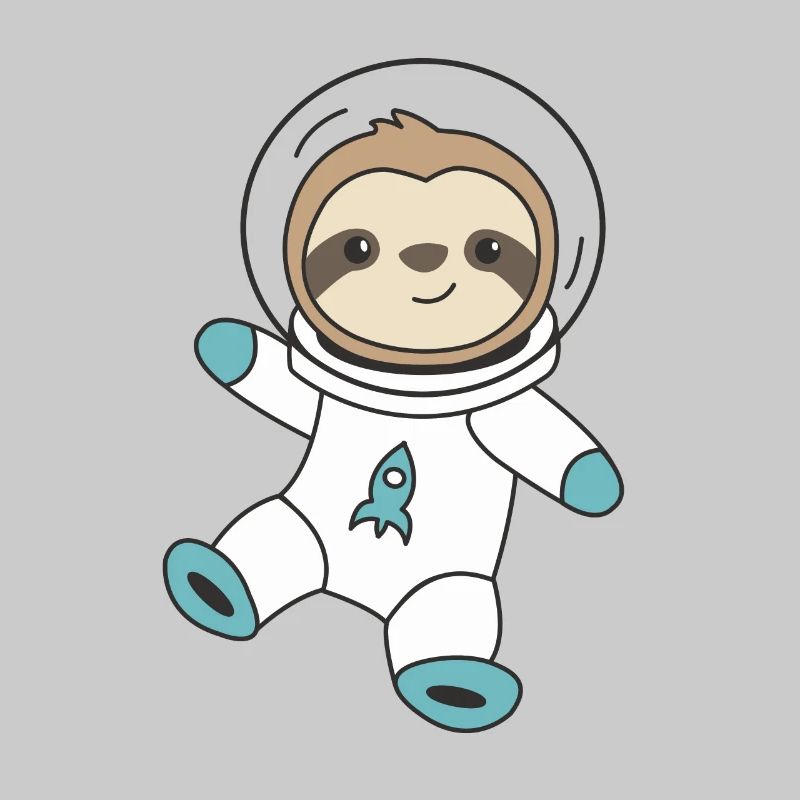 Sloth flies in space as astronaut rocket