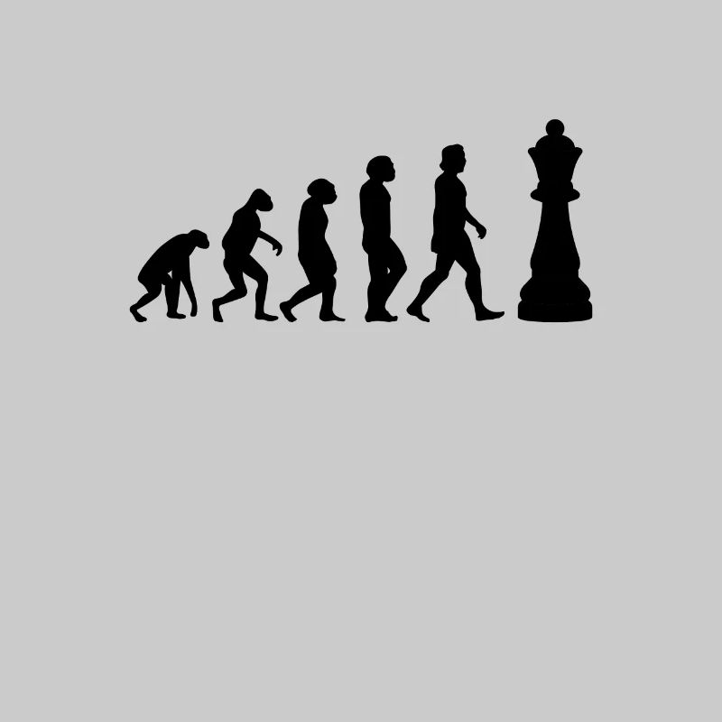 SCHACH SCHACHSPIELER SCHACHBRETT Chess Evolution