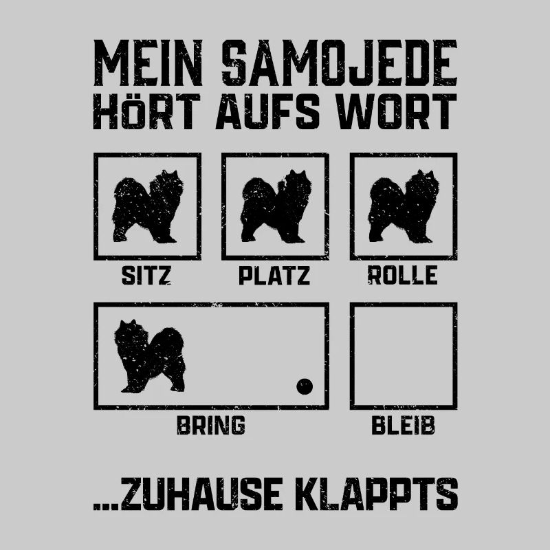 Samojede Hundetricks Schlittenhund Samojedenspitz