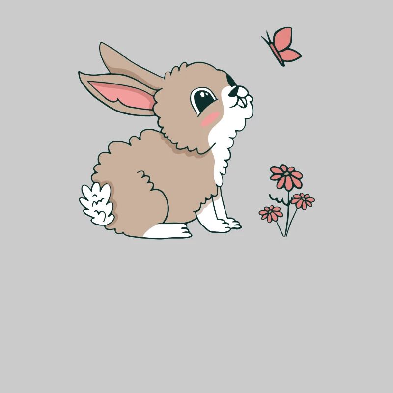 sweet rabbit at Easter in spring rabbits