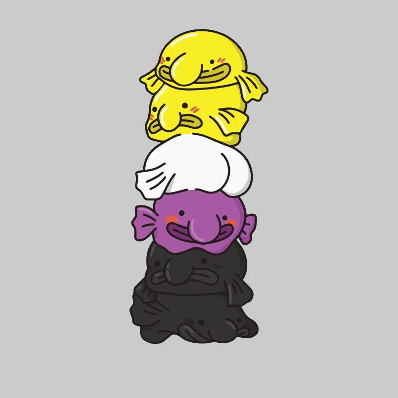 Nonbinary Flag Non Binary Pride LGBTQ Blobfisch