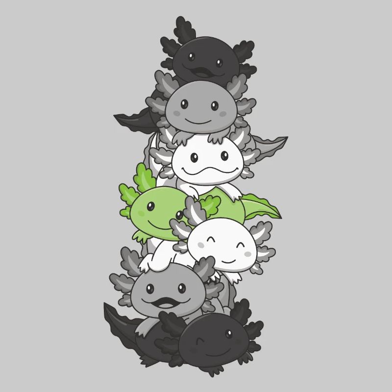 Agender Flag Non Binary Pride LGBTQ Axolotl