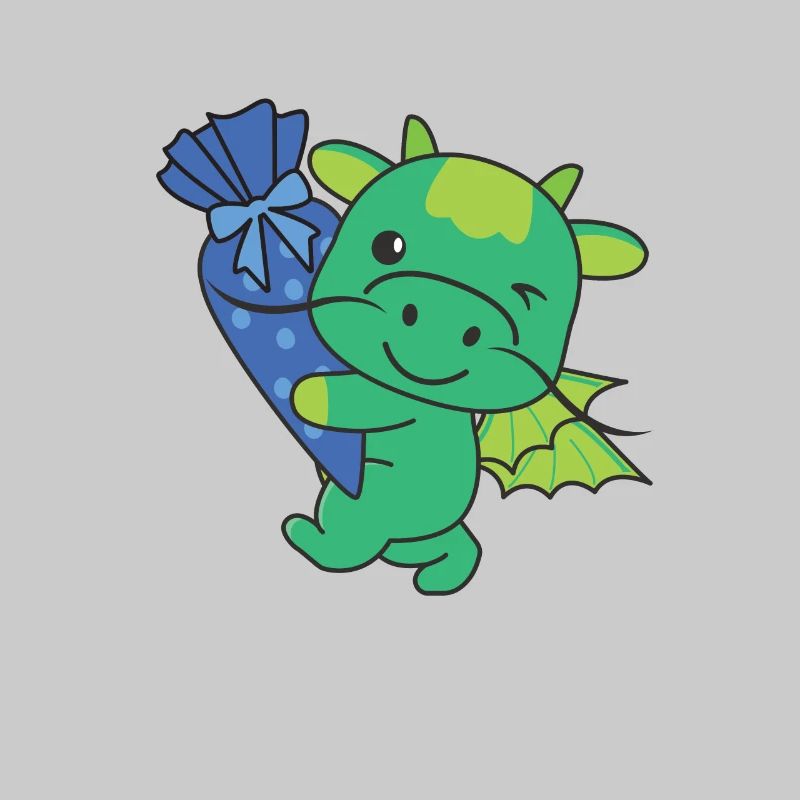 bye bye Kindergarten hallo Schule Drache