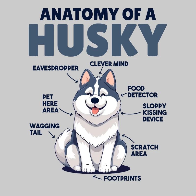 Explication du chien Anatomie d’un Husky