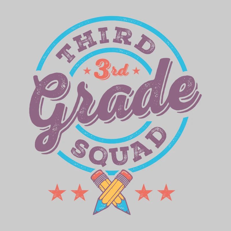 Third 3rd Grade Squad Team Back To School Teacher