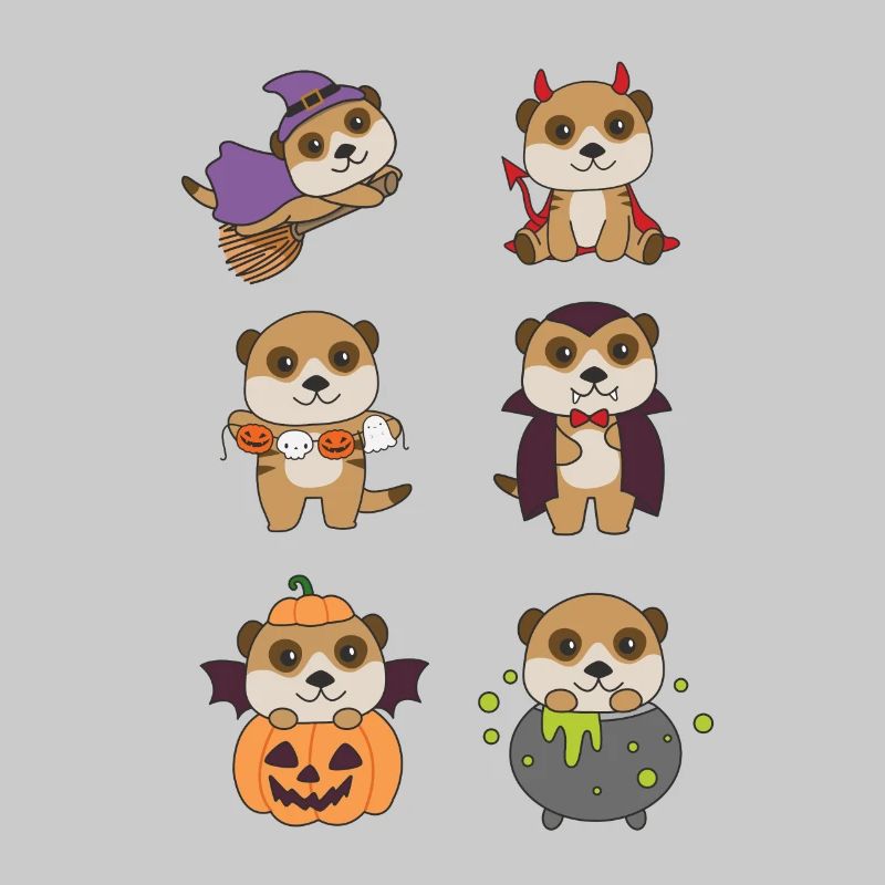 Suricate Halloween Devil Pumpkin Vampire Costume