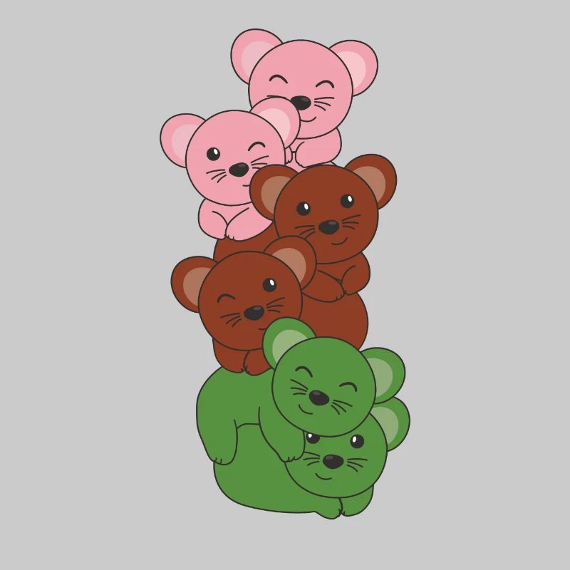 Gynosexual Flag Pride LGBTQ Cute Mouse