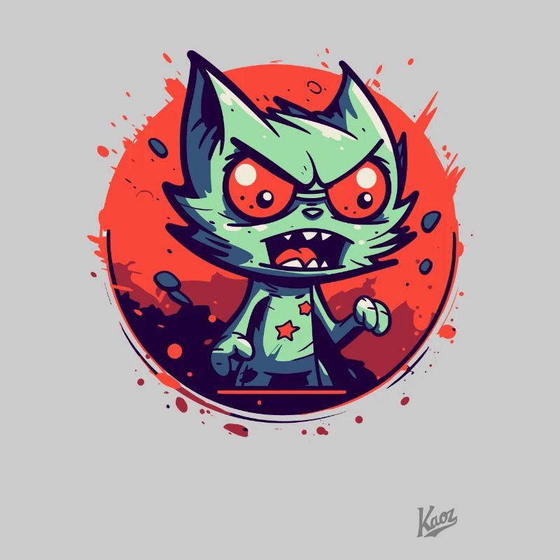 Crazy Funny Aggro Cat