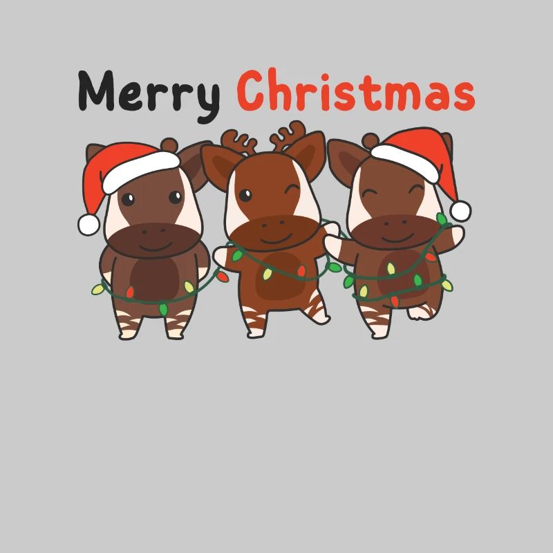 Okapi Noël Hiver Animaux Okapi