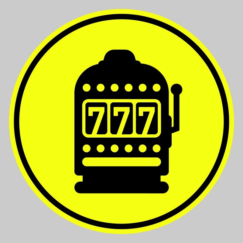 One-armed bandit silhouette icon