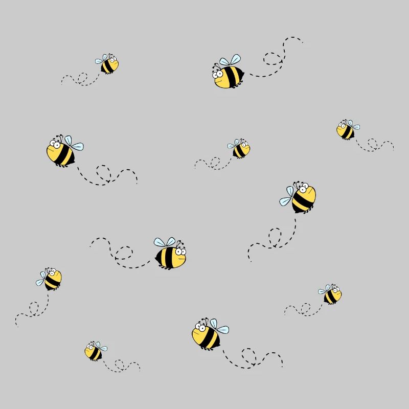 Essaim d'abeilles avec trajectoire