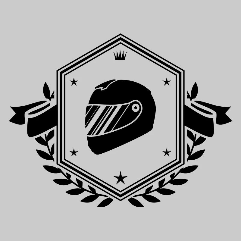 Racing driver helm racing crest