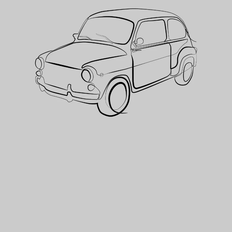 Car Oldtimer - one line drawing