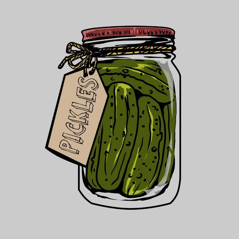 Cornichons dans un pot cadeau pour amis et cornichons