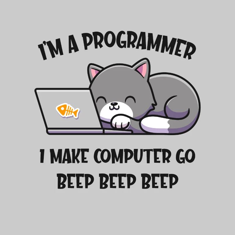 Computer Katze Programmierer lustiges Informatiker