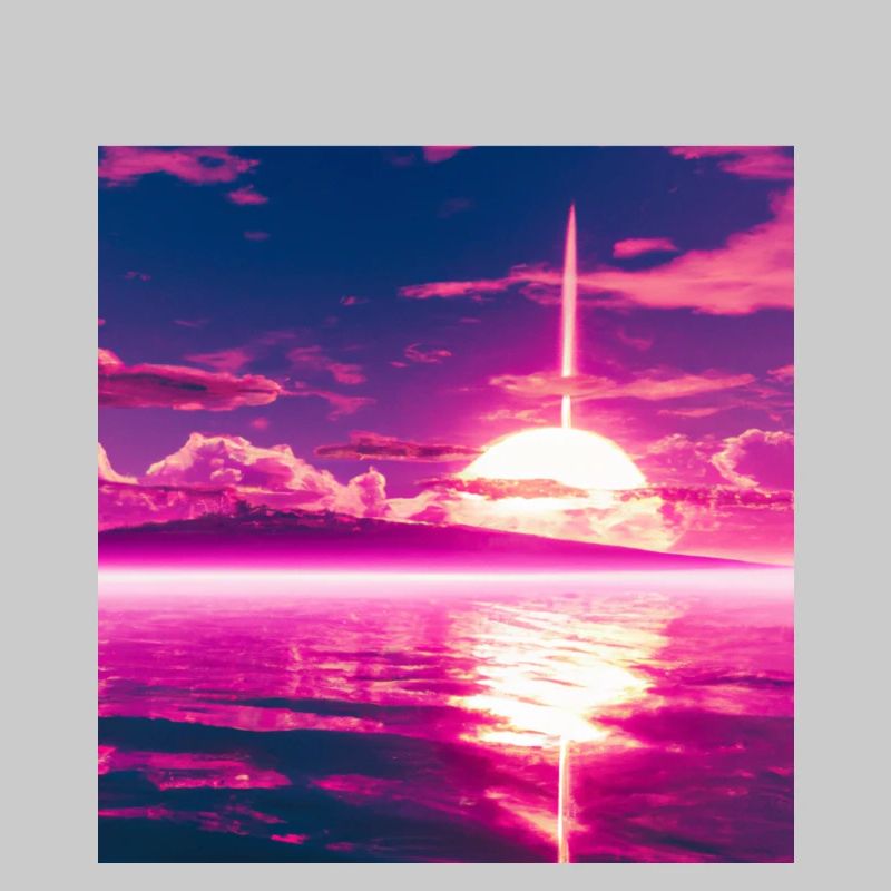 Coucher de soleil violet