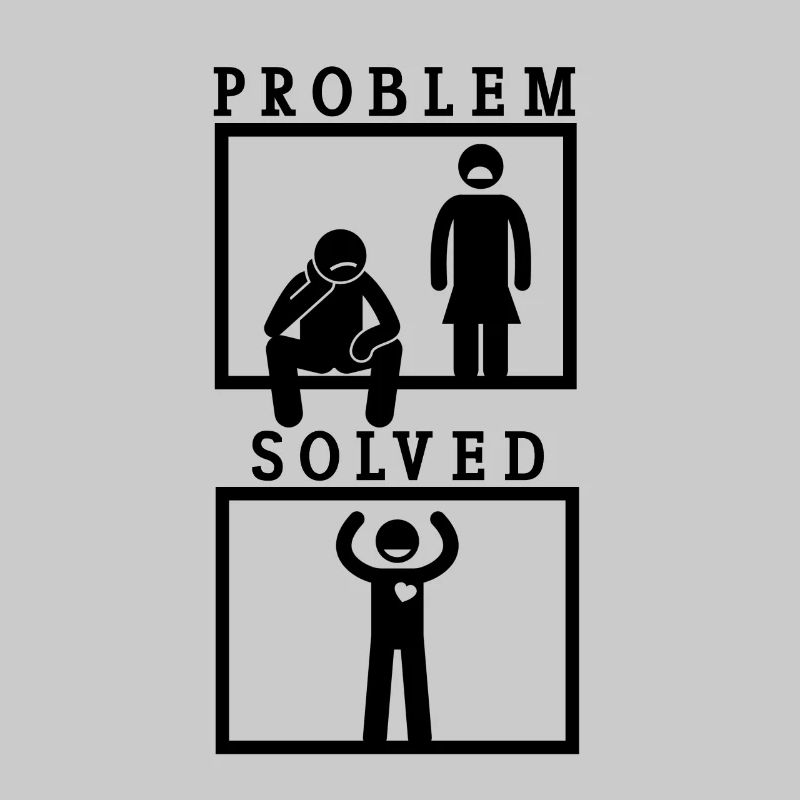 Problem Strichmännchen Paar Beziehung Liebende