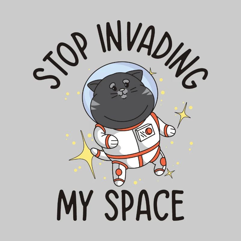 Astronaute de chat ronronnant dans l’espace