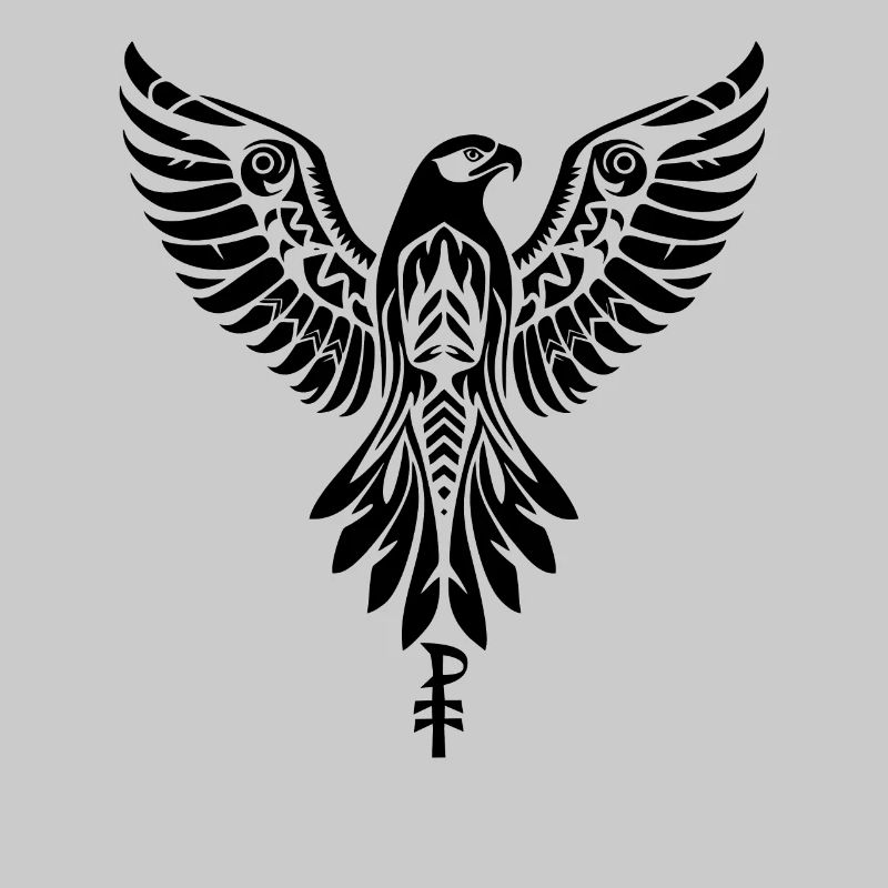 Emblem eines Raubvogels oder Adlers