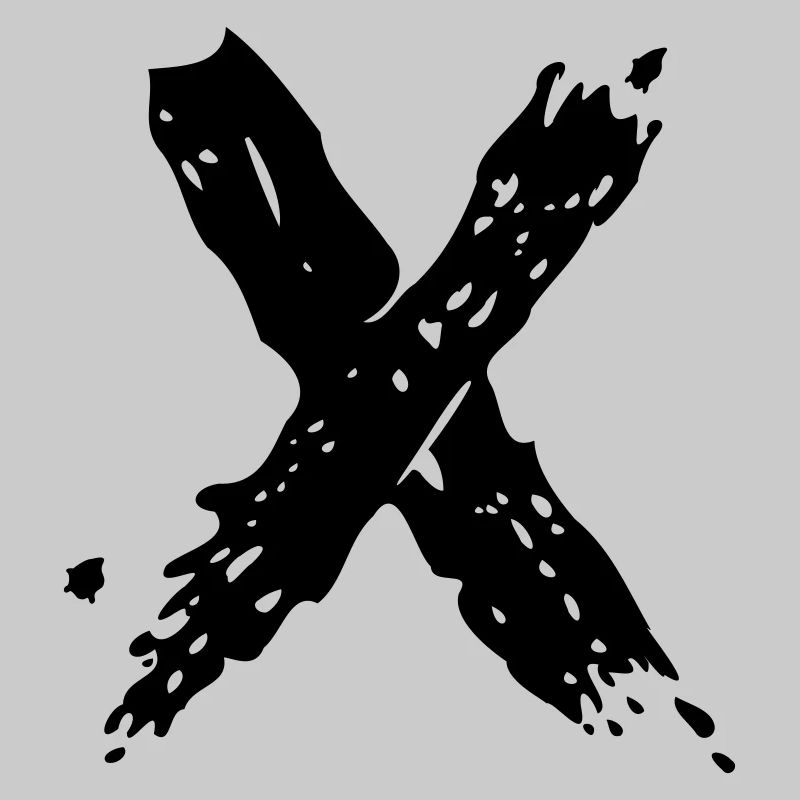 Letter X Brushstroke