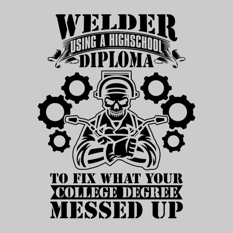 Welder Using A Highschool Diploma Weld Welding