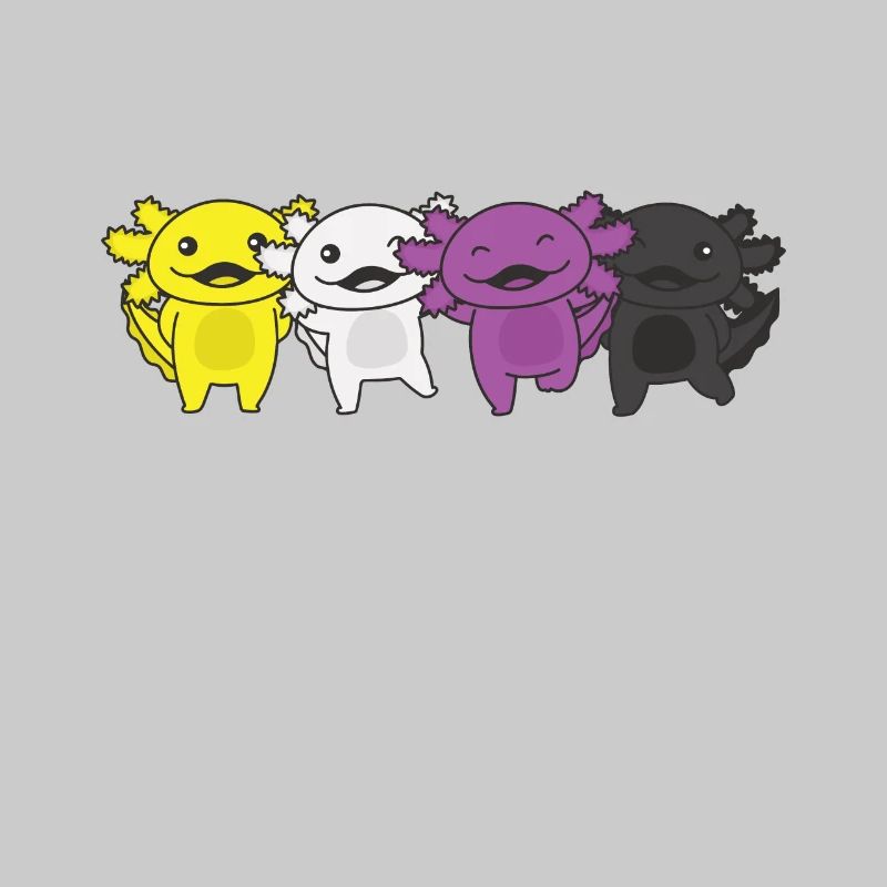 Nonbinary Flag Non Binary Pride LGBTQ Axolotl