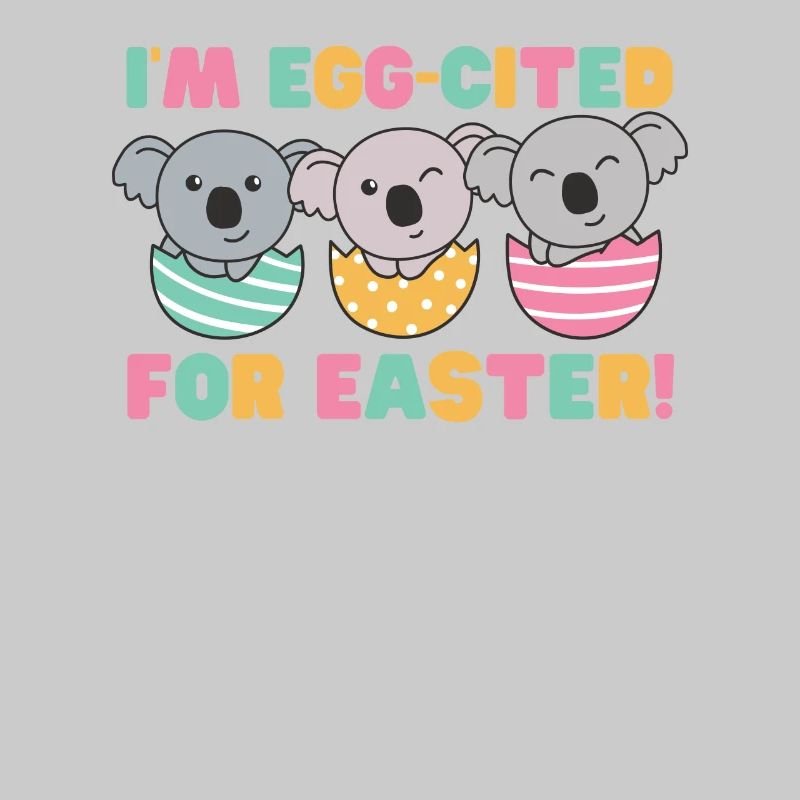 sweet koalas for Easter with Easter eggs koala
