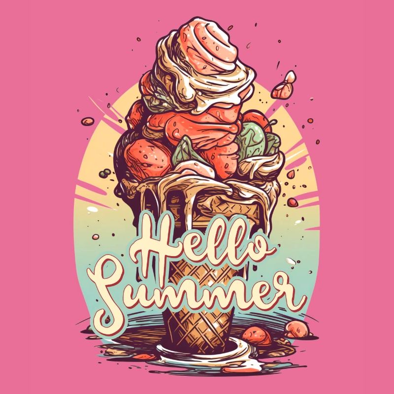 Hello Summer Eis Eiscreme Eisdiele